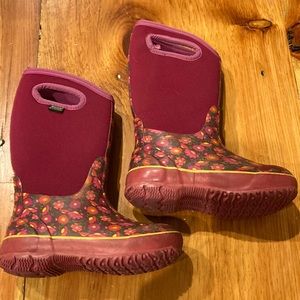 BOGS Toddler 12 Pink/Red Sweet Pea Snow Rain Boots -30F Brrrr